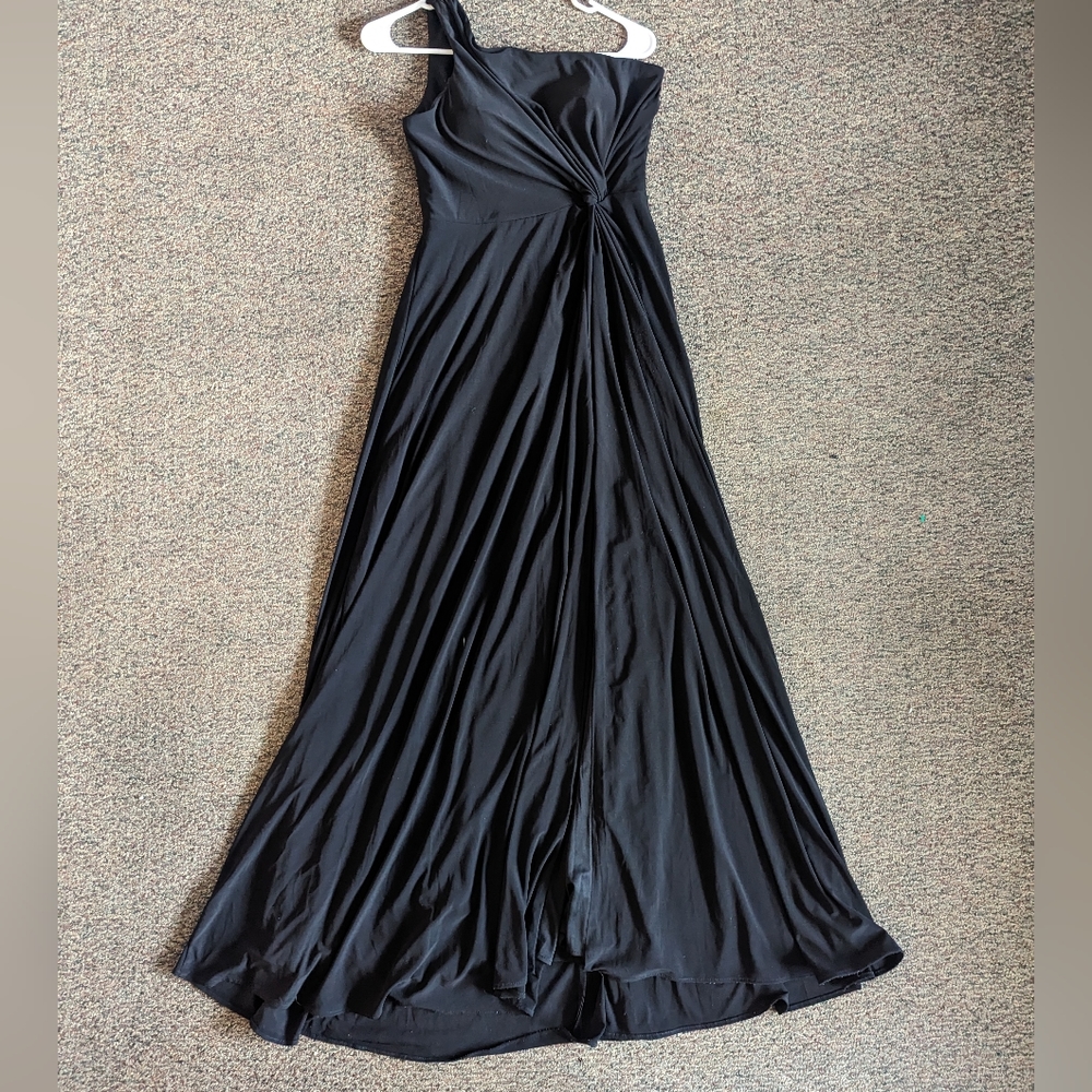 BHLDN Black One Shoulder Dress - Picture 2 of 8
